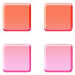 Glossy 3D Menu Grid icon with glassmorphism effect - Y2K inspired jelly app drawer symbol in pink gradient