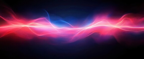 glowing magenta and blue luminous wave ribbon over dark background conveying dynamic futuristic energy and ethereal motion