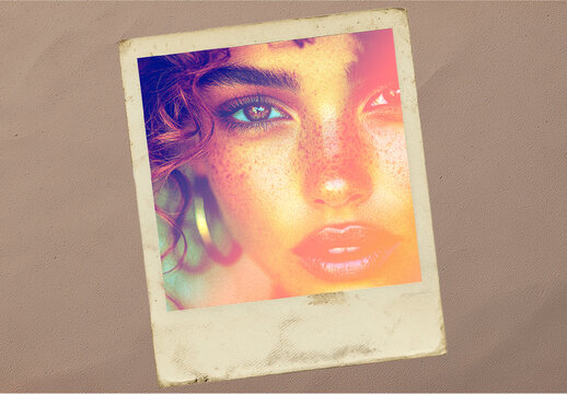 Beige And Pink Vintage Instant Photo Effect