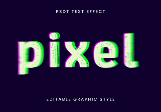 White And Green Glitch Pixel Text Effect Distorted Retro Font