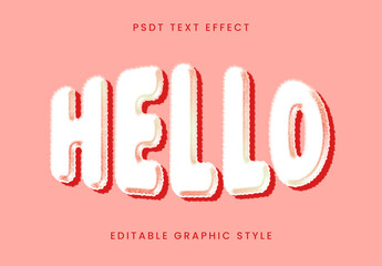 White And Red Frosted Cookie Text Effect Sweet Soft Font