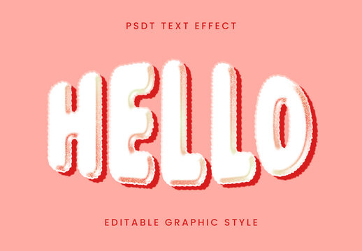 White And Red Frosted Cookie Text Effect Sweet Soft Font