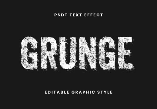 White Grunge Stamp Text Effect Distressed Bold Font