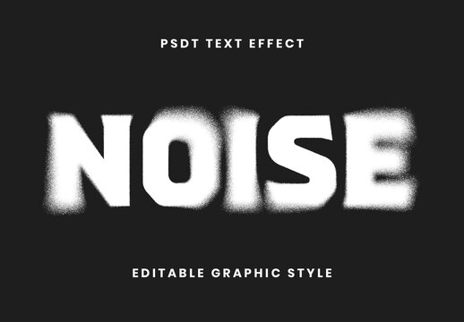 White Hazy Blur Text Effect Spray Grunge Bold Font