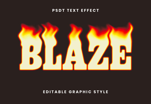 Red And Black Burning Fire Text Effect Metal Grunge Flame Font