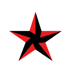 Obraz premium Single Vector Icons of Red and Black Star Graphic Design Element. EPS Editable