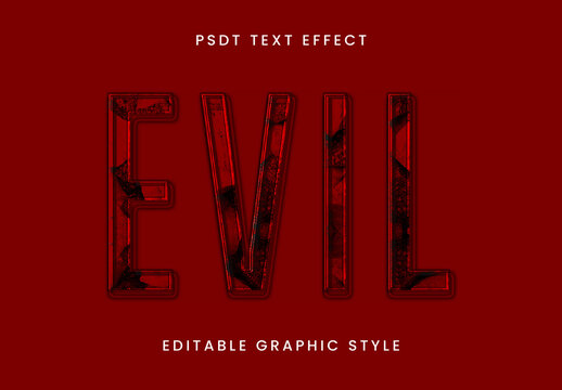 Black And Red Cracked Horror Text Effect Bold Grunge Font
