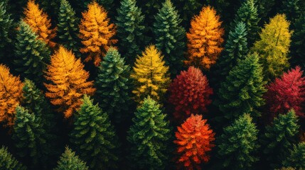 Autumn forest canopy, vibrant colors (1)