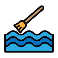 Clean River Vector Filled Icon Design