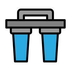 Obraz premium Water Filtration Vector Filled Icon Design