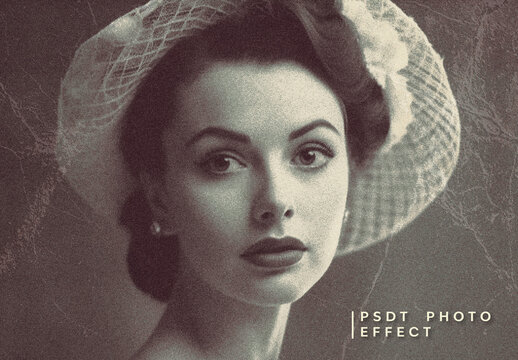 Sepia Vintage Grunge Print Photo Effect