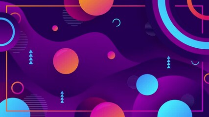 Dynamic abstract background animation with vibrant gradient colors and geometric shapes creates a modern, eye-catching design perfect for presentations - Powered by Adobe
