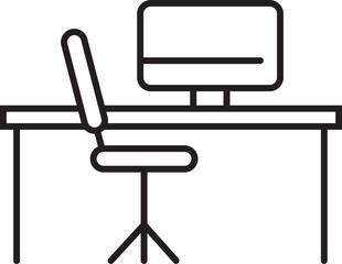Home office furniture icon outline style