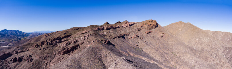 Line of Desert Cliffs in Mojave Foothills