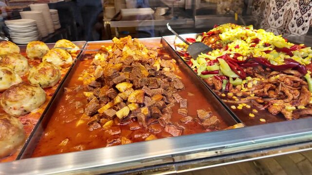 Selection of Prepared Foods on Display