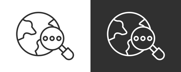 Find Icon Set Vector Collection Isolated In Black And White
