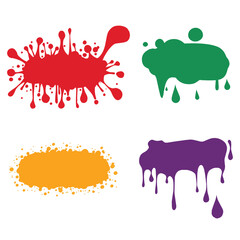 Bundle set of vector colorful watercolor backgrounds for business card or flyer template