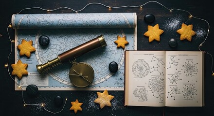 Telescope explores star chart, star cookies bring sweet star magic here