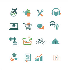 PrintVector Icons for Everyday Life, Learning, and Recreation