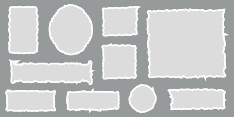 Torn paper ripped frames