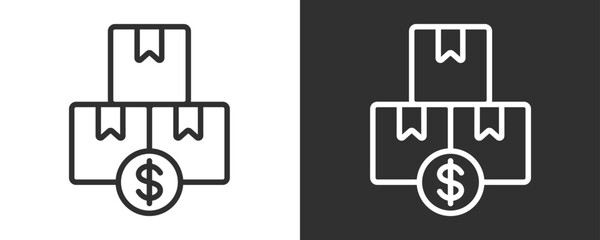 Financial Achievement Icon Set Vector Collection Isolated In Black And White