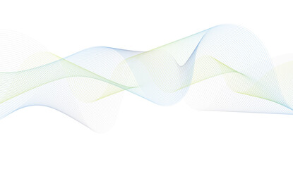 Abstract background with faded line waves. Warped waveform. Vector art