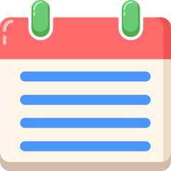 Calendar agenda vector icon