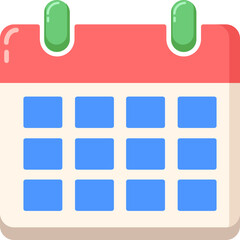 Calendar Icon in Flat Design Style