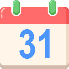 Calendar Icon Showing Day 31