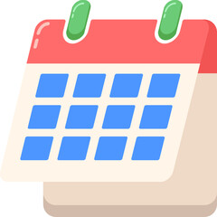 Calendar Icon with Blocked Off Dates, yearly calendar