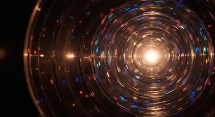Abstract Tunnel of Light A Journey Through a Sparkling Vortex of Color and Brilliance