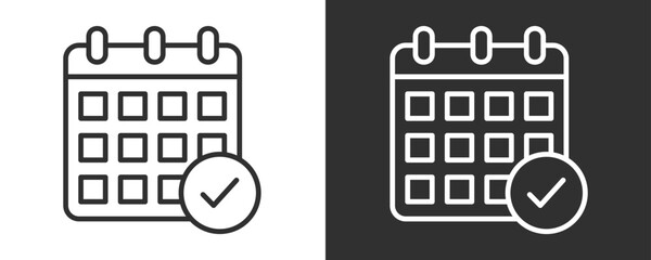 Checklist Icon Set Vector Collection Isolated In Black And White