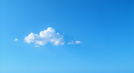 A solitary cloud drifts serenely in the expansive azure sky, embodying tranquility and vastness