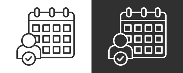 Appointment Icon Set Vector Collection Isolated In Black And White