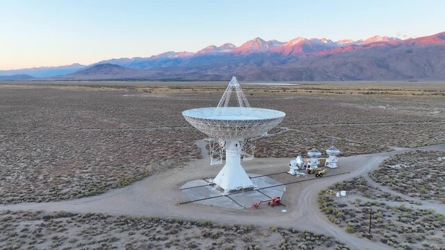 Aerial Owens Valley Radio Observatory Bishop California Desert Orbit