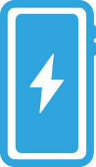 充電中の携帯電話のフラットアイコン