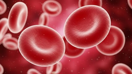 Microscopic view of red blood cells showing normal disc shapes and abnormal sickle shapes indicating sickle cell anemia disease