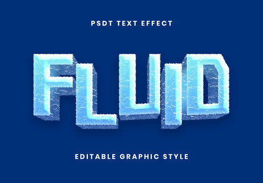 Blue And White Crystal Ice Shard Text Effect Blocky Frozen Font