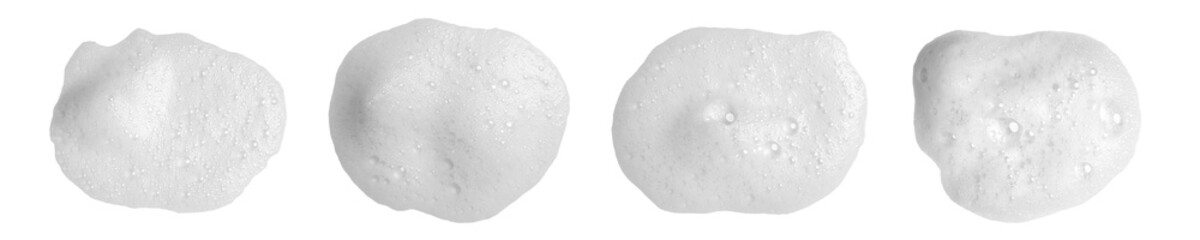 Single soap bubble on white background. Abstract cleaning texture. Ideal for hygiene, freshness and design concepts. Perfect for advertising, background and creative visual effects. 