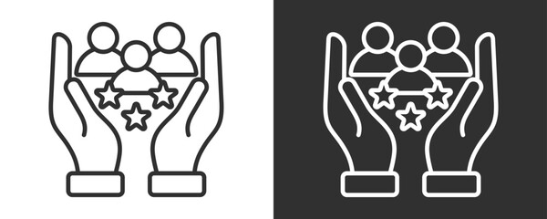 Customer Satisfaction Icon Set Vector Collection Isolated In Black And White