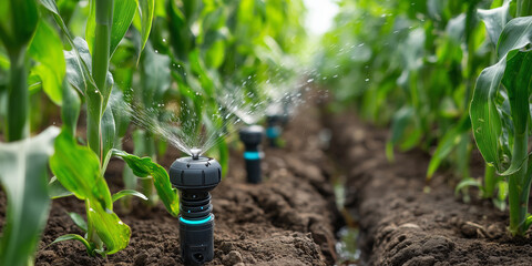 Precision agriculture techniques for climate adaptation in sustainable crop management farmland irrigation system modern farming environment