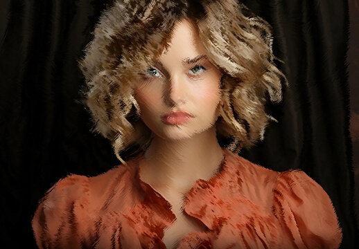 Black And Beige Cine Oil Motion Blur Paint Photo Effect