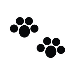 paw  logo  icon illustration   simple  flat