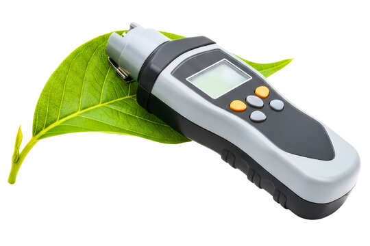 Smart farming device checking plant health concept on a transparent background - Powered by Adobe