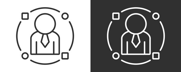 Adaptability Icon Set Vector Collection Isolated In Black And White