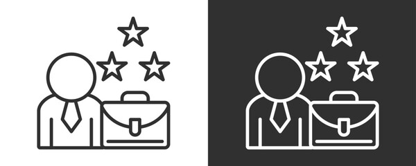 Professionalism Icon Set Vector Collection Isolated In Black And White