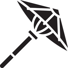 Japan Umbrella Glyph Icon Vector Illustration