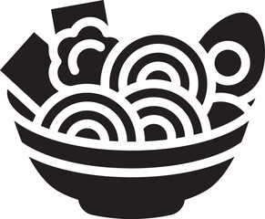 ramen with bowl symbol japanese food 