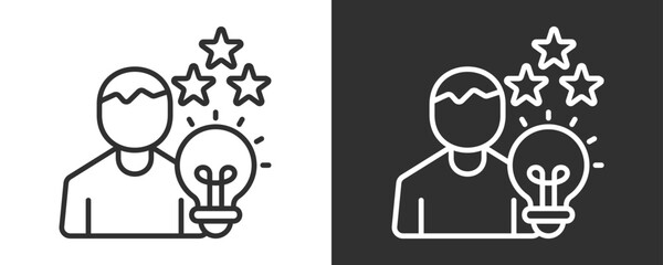 Expert Icon Set Vector Collection Isolated In Black And White