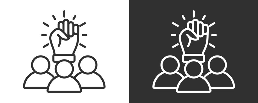 Team Spirit Icon Set Vector Collection Isolated In Black And White